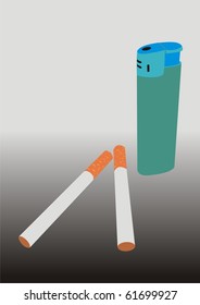 Lighter and cigarettes