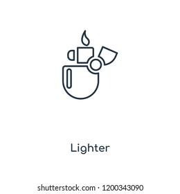 Lighter concept line icon. Linear Lighter concept outline symbol design. This simple element illustration can be used for web and mobile UI/UX.