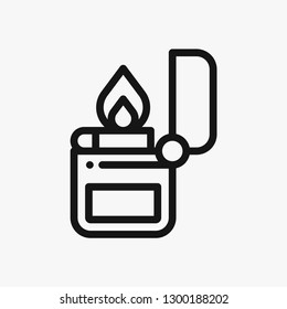 Lighter concept line icon. Simple element illustration.  Lighter concept outline symbol design. Can be used for web and mobile UI/UX . Modern vector style.
