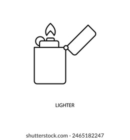 lighter concept line icon. Simple element illustration. lighter concept outline symbol design.