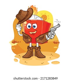 el vaquero más ligero con vector de carácter de arma