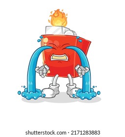 the lighter crying illustration. character vector
