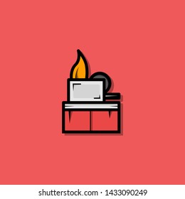 lighter design logo template - vector image