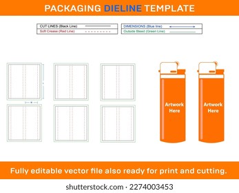 Lighter, Dieline Template design file