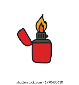 lighter doodle icon, vector illustration