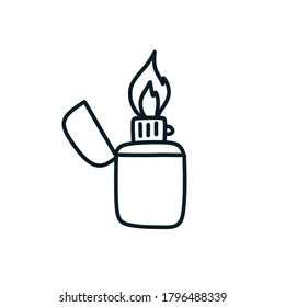 lighter doodle icon, vector illustration