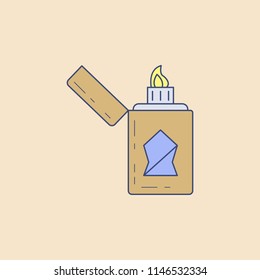 lighter field outline icon. Element of outdoor recreation icon for mobile concept and web apps. Field outline lighter icon can be used for web and mobile