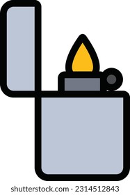 Lighter fill icon. Adventure icon set. Vector illustration isolated on white background.