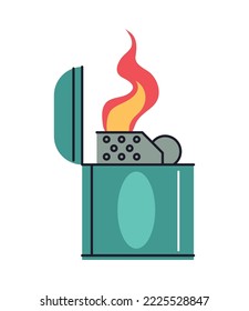 Icono de la llama de fuego más ligero aislado