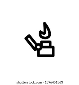 lighter, fire icon vector illustration