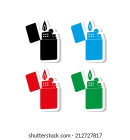 Lighter fire vector icon
