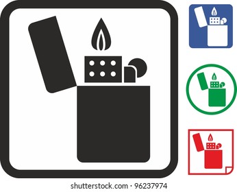 Lighter Fire Vector Icon