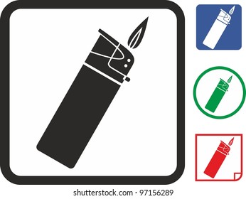 Lighter fire vector icon