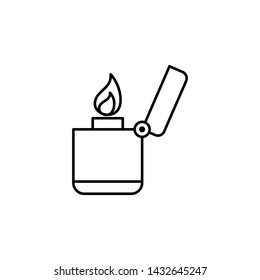 Lighter, firefighter icon. Element of firefighter icon. Thin line icon for website design and development, app development