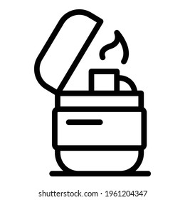 Lighter flame icon. Outline Lighter flame vector icon for web design isolated on white background