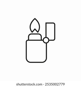 lighter flame icon sign vector