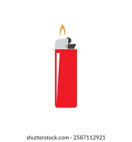 Lighter with a flame icon suitable for fire related designs