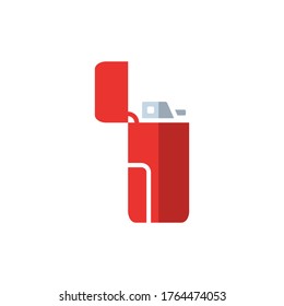 Lighter Flat Icon Design Vector Logo Template Illustration