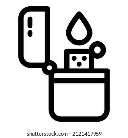 Icono plano más ligero aislado en fondo blanco