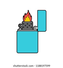 Lighter gasoline isolated. cigarette lighter vector illustration. cigar-lighter