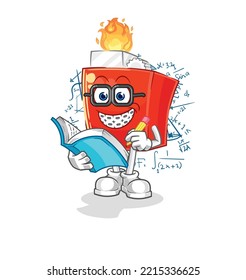 the lighter geek cartoon. cartoon mascot vector