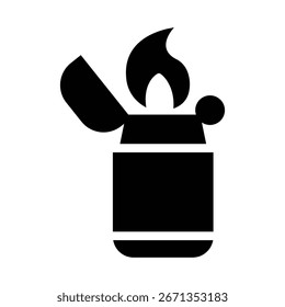Gráfico de Vector de ilustración de icono de glifo más ligero. Gráfico simple del Vector de la ilustración del elemento, conveniente para el App, los Sitios web, y las presentaciones aisladas en el fondo blanco