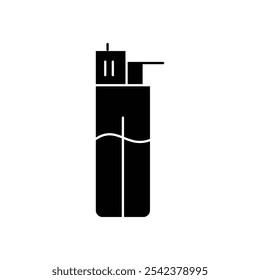 Lighter icon Black and white outline vector