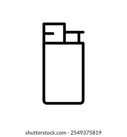 Lighter icon black and white vector outline sign