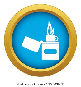 Lighter icon blue vector isolated on white background for any design