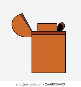 lighter icon brown color vector