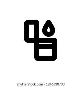 Lighter icon. Camping sign