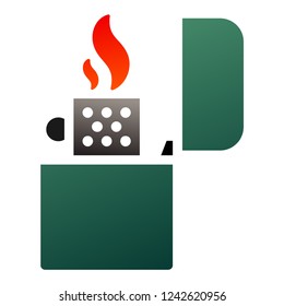 lighter icon with color - flat icon - vector 