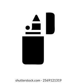 Lighter icon. Concept of starting a fire.