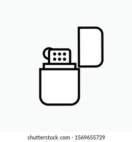 Lighter Icon. Fire Source Illustration As A Simple Vector Sign & Trendy Symbol for Design and Websites, Presentation or Mobile Application.
