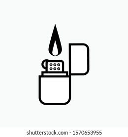 Lighter Icon. Fire Source Illustration As A Simple Vector Sign & Trendy Symbol for Design and Websites, Presentation or Mobile Application.
