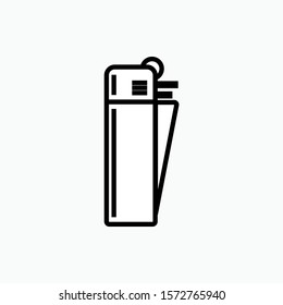 Lighter Icon. Fire Source Symbol for Design, Presentation, Website or Apps Elements - Vector.