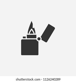 Lighter icon illustration,vector fire sign symbol