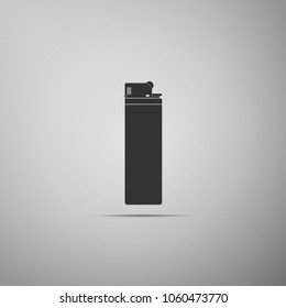 Lighter icon isolated on grey background. Flat design. Vector Illustration