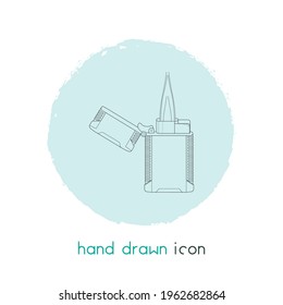 Lighter icon line element. Vector illustration of lighter icon line isolated on clean background for your web mobile app logo design.