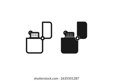 lighter icon line and flat design