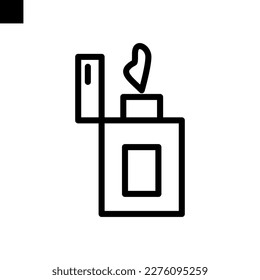 lighter icon line style vector