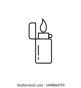 Lighter icon. Line vector illustration on white background. EPS 10