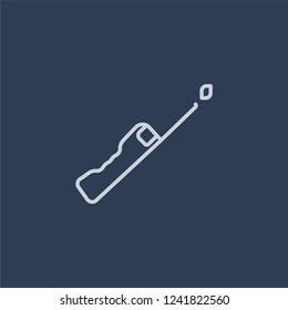 Lighter icon. Lighter linear design concept from Camping collection. Simple element vector illustration on dark blue background.