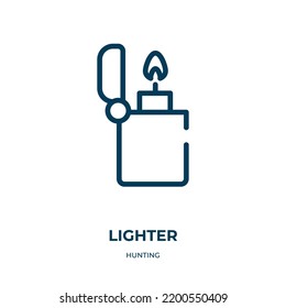 Lighter icon. Linear vector illustration from hunting collection. Outline lighter icon vector. Thin line symbol for use on web and mobile apps, logo, print media.