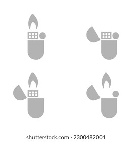 Lighter icon on a white background, vector illustration