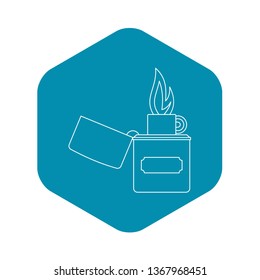 Lighter icon. Outline illustration of lighter vector icon for web
