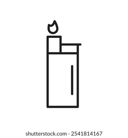 Lighter icon Outline vector for web ui