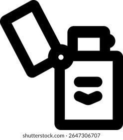 design de estilo contornado de ícone mais claro