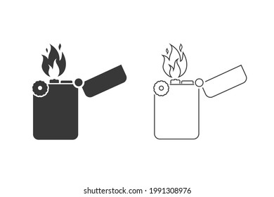 Lighter icon set Vector Design Template