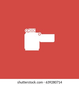lighter icon. sign design. red background